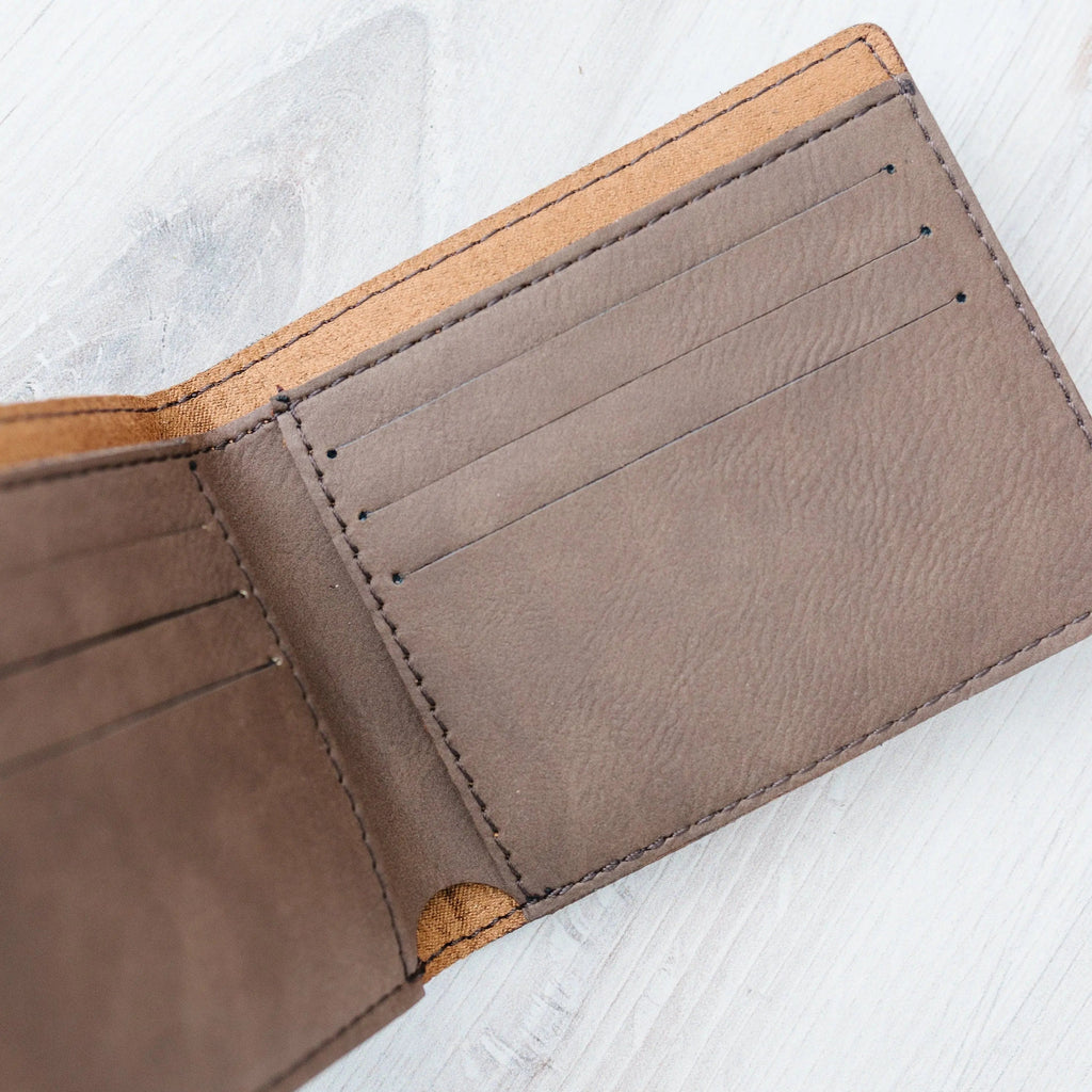 Personalized Monogram Leather Wallet for Men