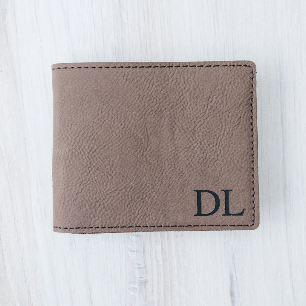 Personalized Monogram Leather Wallet for Men