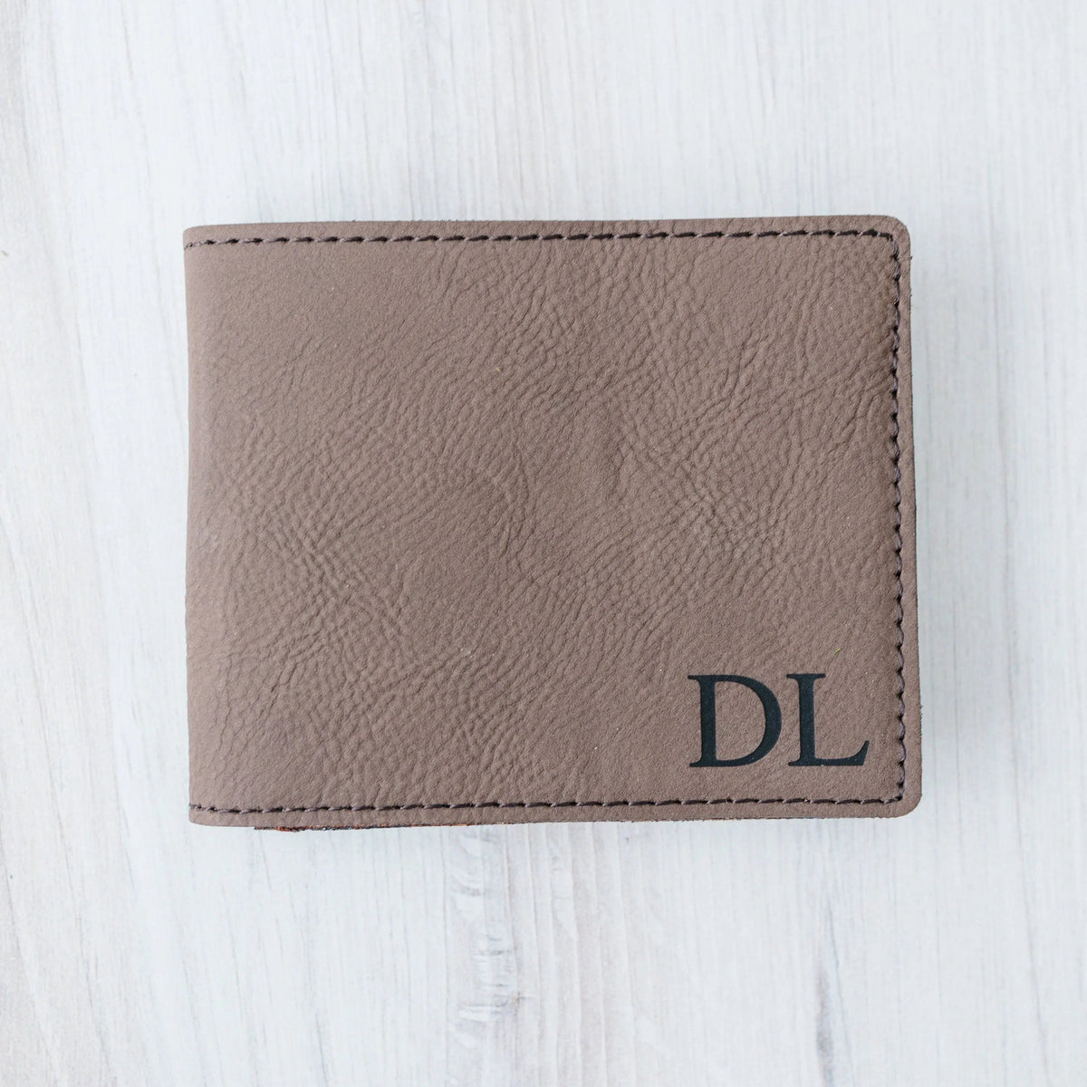 Personalized Monogram Leather Wallet for Men