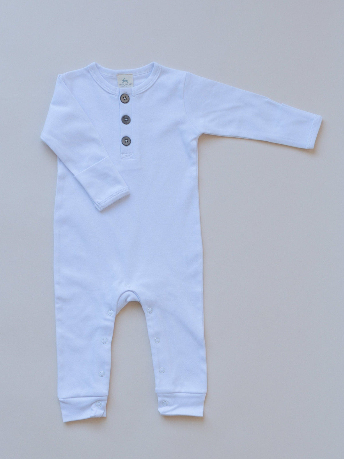 Organic Cotton Baby Henley Romper