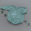Christmas Tree Truck Baby Sweatshirt Romper