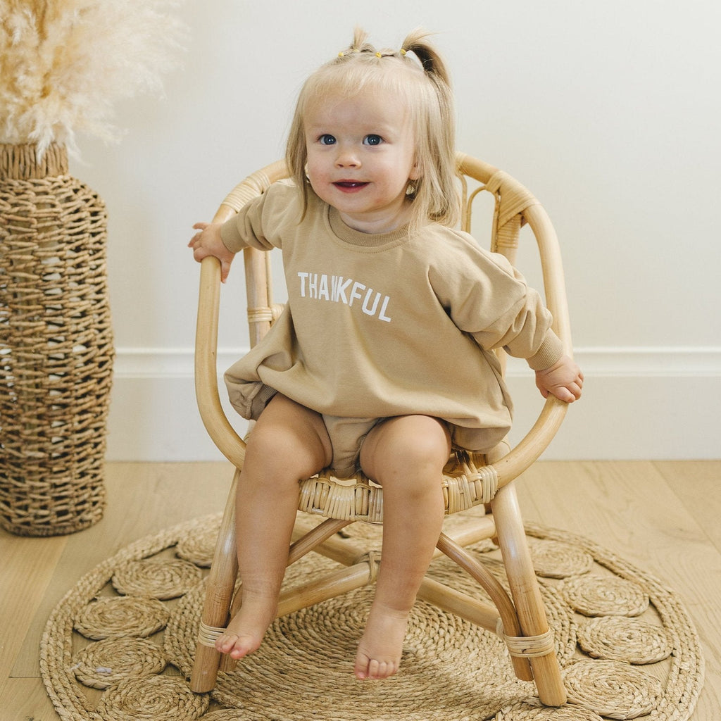 Thankful Baby Sweatshirt Romper