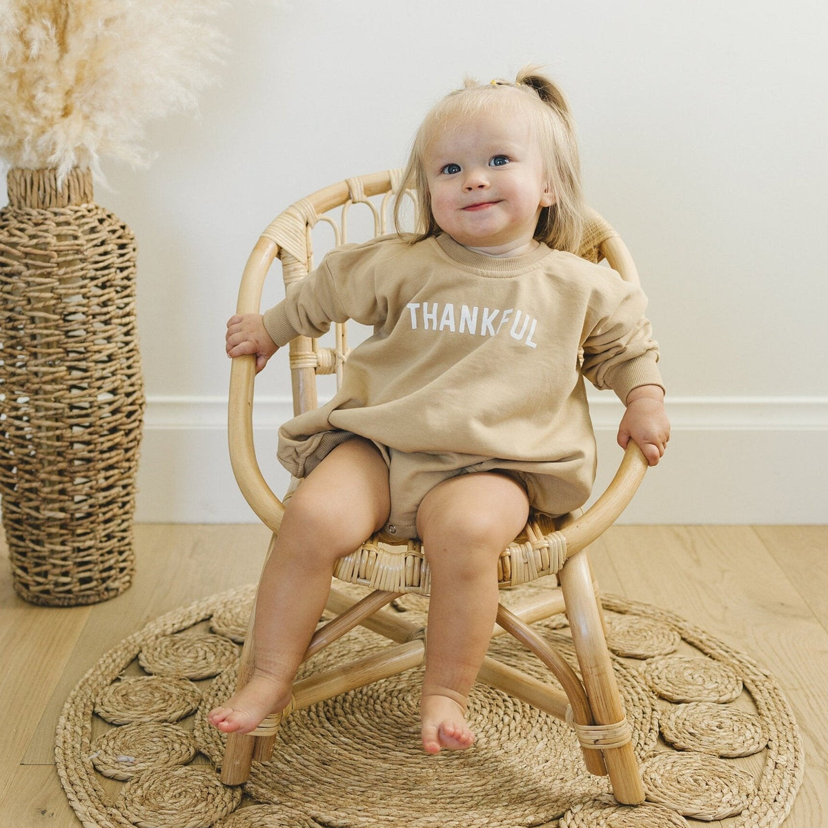 Thankful Baby Sweatshirt Romper