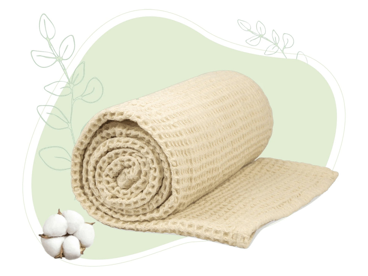 Organic Cotton Waffle Weave Throw