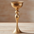 Tall Antique Gold Tin Compote Centerpiece – 20.5"