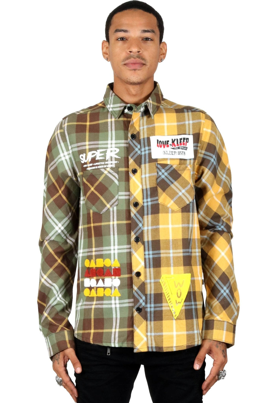 Bisque Premium Flannel Button-Down Shirt for Men