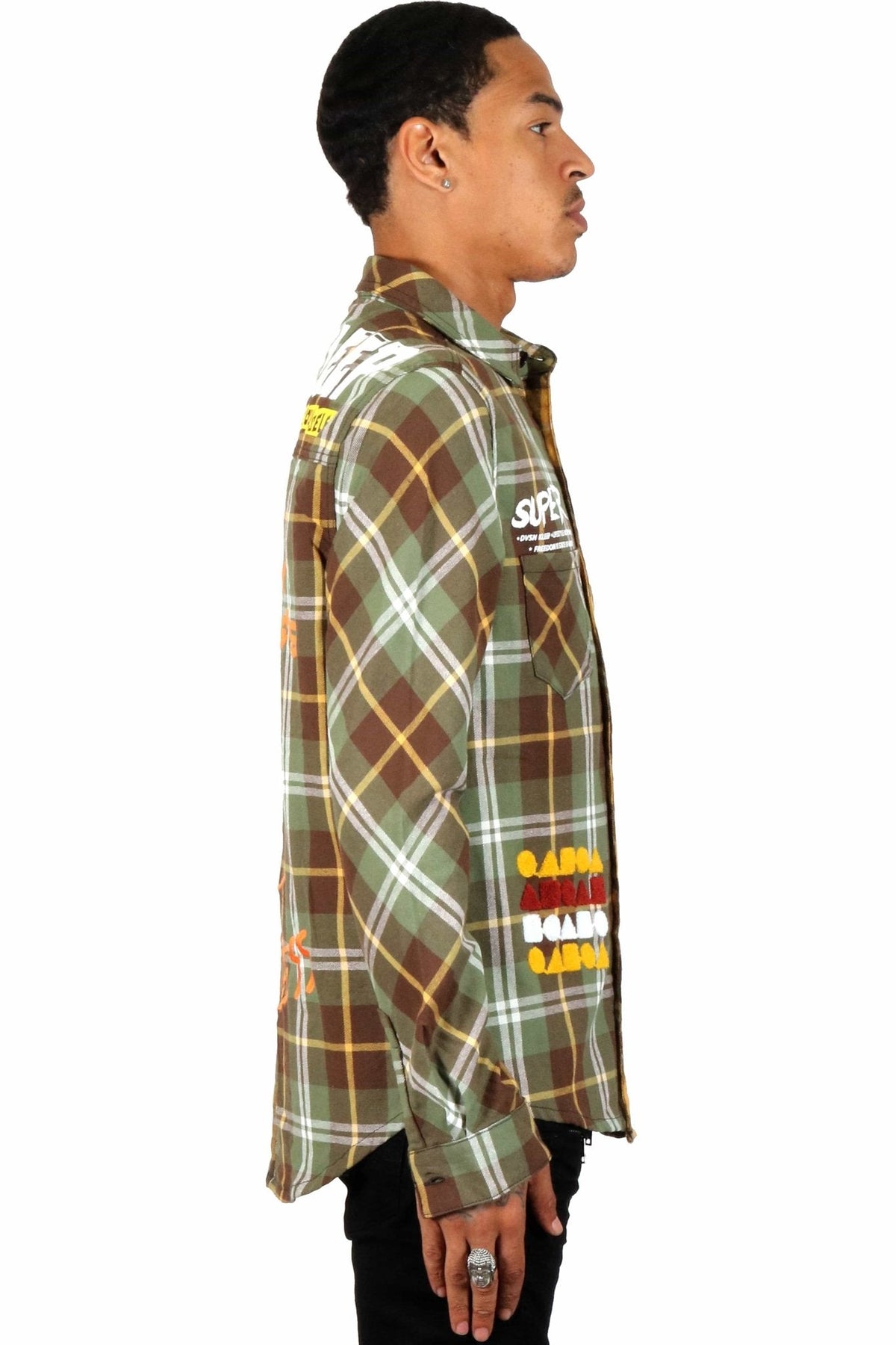 Bisque Premium Flannel Button-Down Shirt for Men