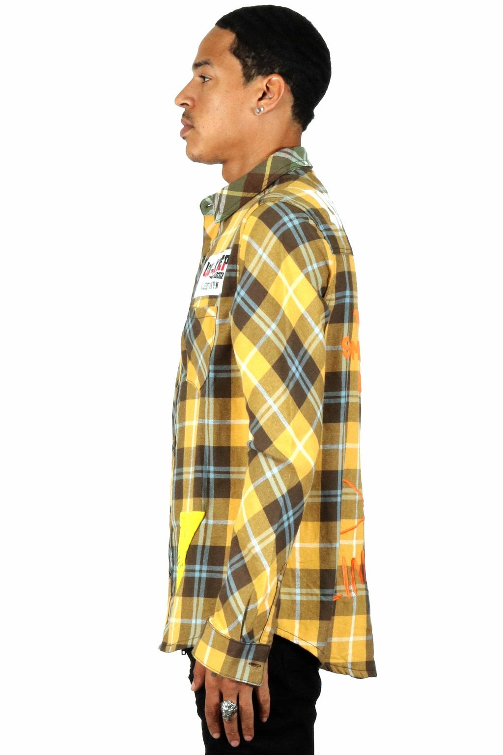 Bisque Premium Flannel Button-Down Shirt for Men
