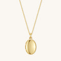 Oval photo locket necklace