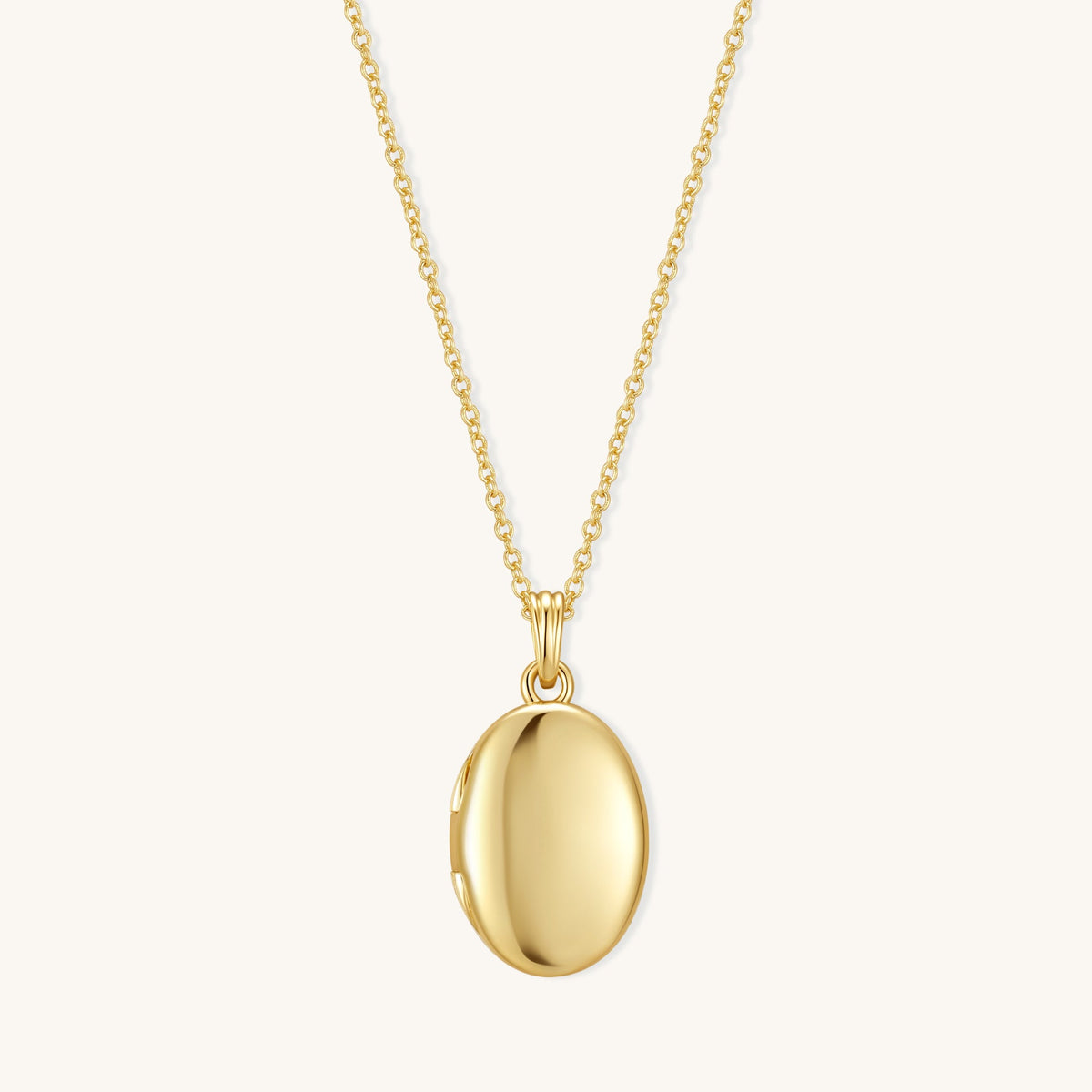 Oval Photo Locket Necklace