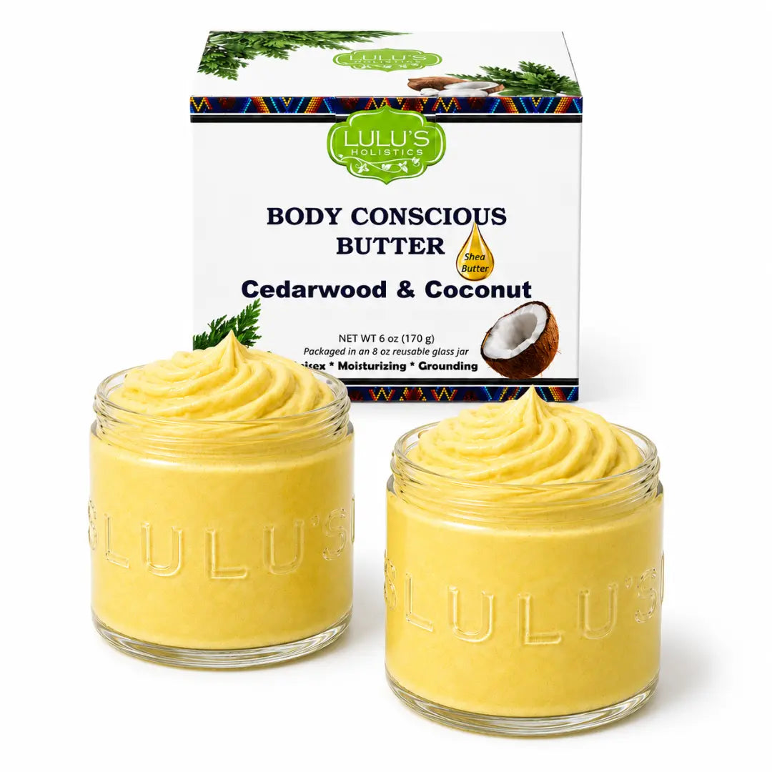 Lulu's Holistics Cedarwood & Coconut Whipped Body Butter – Deep Moisture for Dry Skin