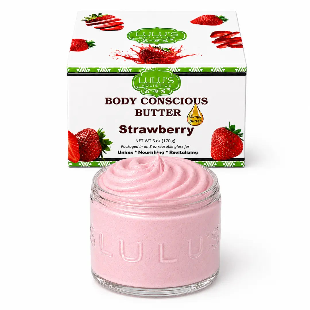 Lulu's Holistics Raspberry Lemonade & Dragon Fruit Whipped Body Butter – Gentle Exfoliation & Deep Moisture
