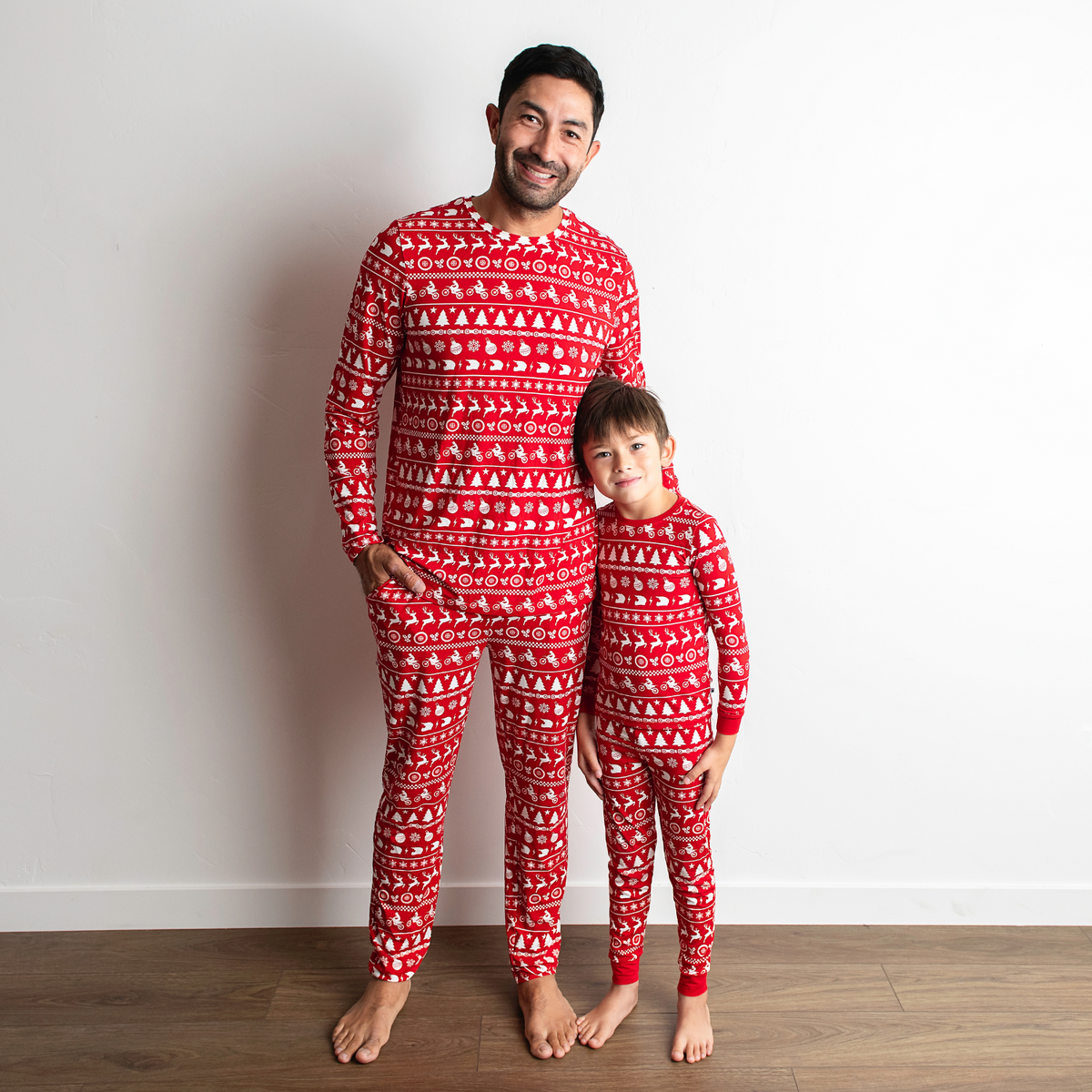Kids' Merry Moto Bamboo Christmas Pajama Set