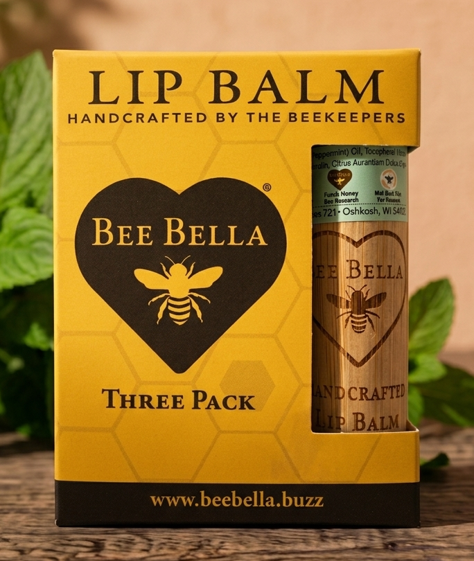Bee Bella Peppermint Beeswax Lip Balm