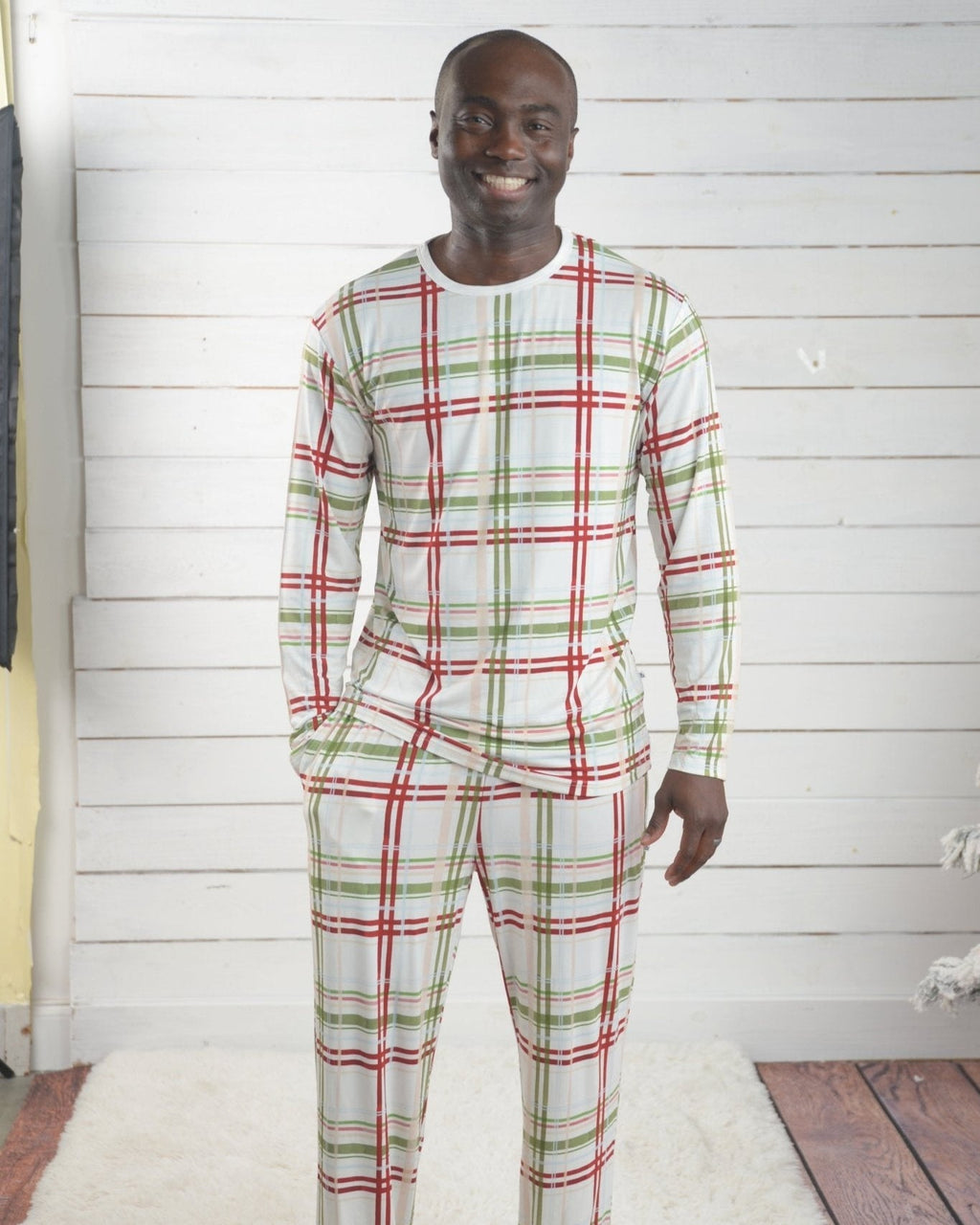 Men's Matching Family Christmas Pajamas – Plaid