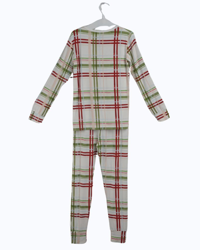 Kids Plaid Christmas Bamboo Pajamas – 2 Piece Set