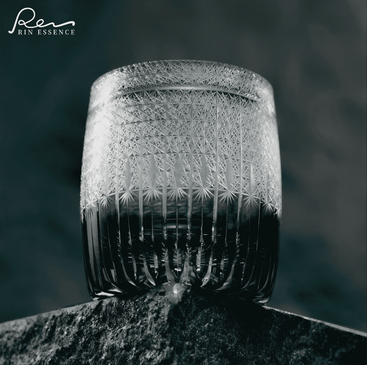 Kiriko-Style Gradient Crystal Whiskey Glass