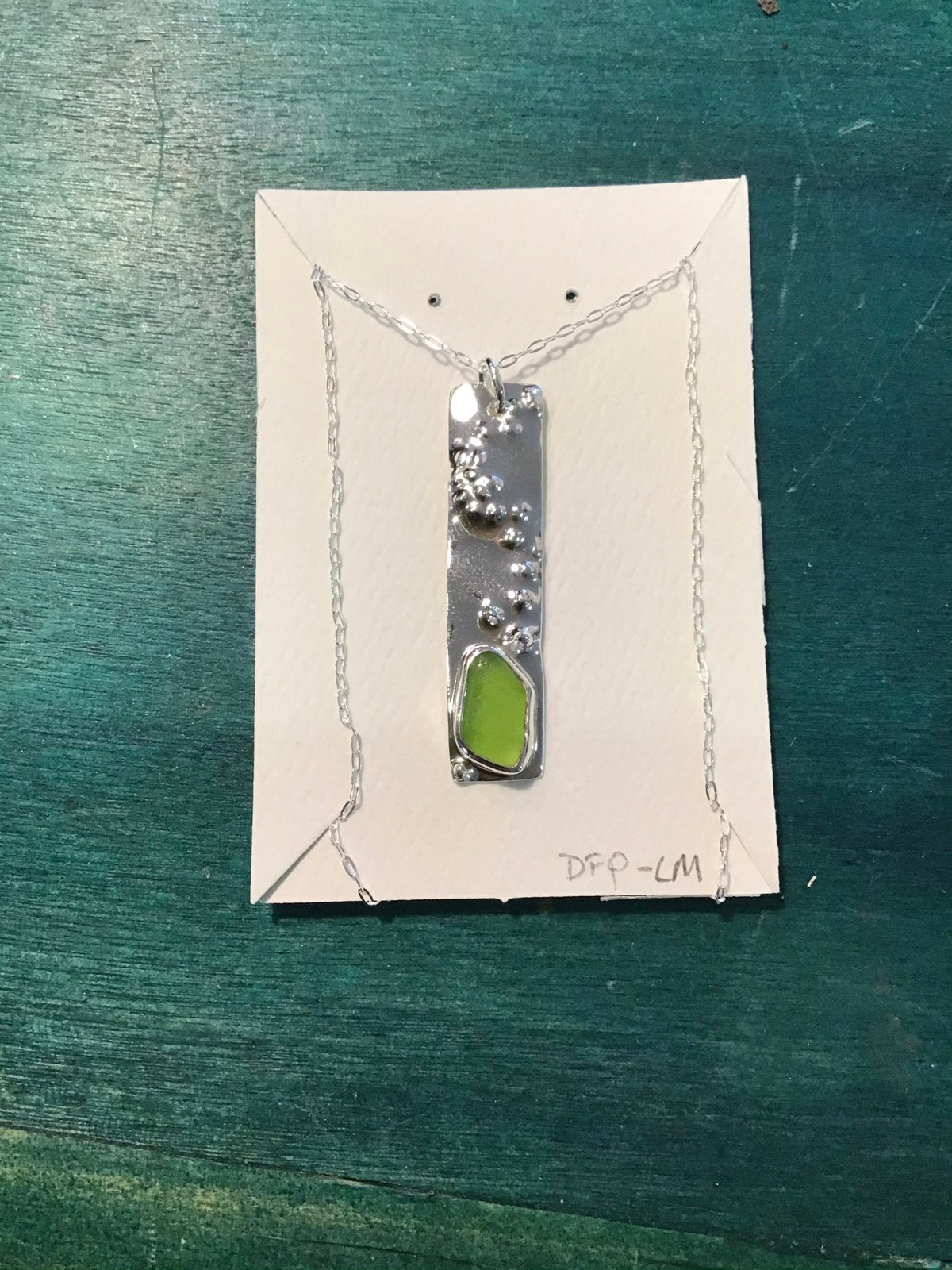 Sterling Silver Green Sea Glass Pendant – Drift