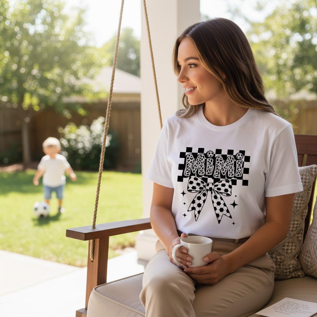 Soccer Mimi T-Shirt 100% Cotton Grandmother Mothers Day Gift