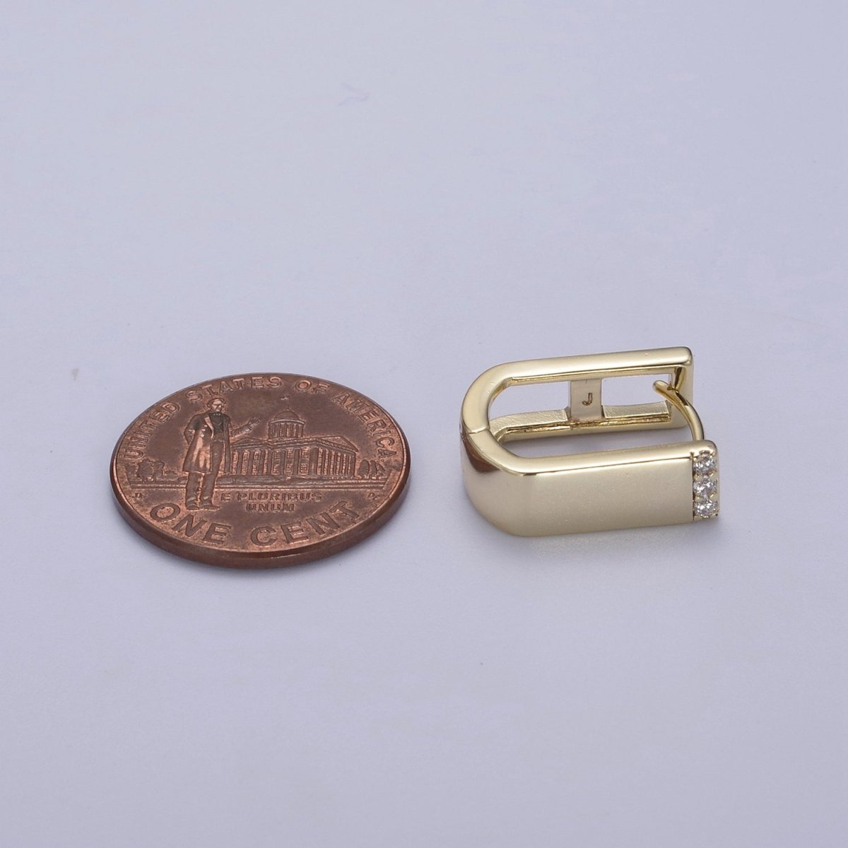 Thick Gold Oval Hoop Earrings, Hypoallergenic