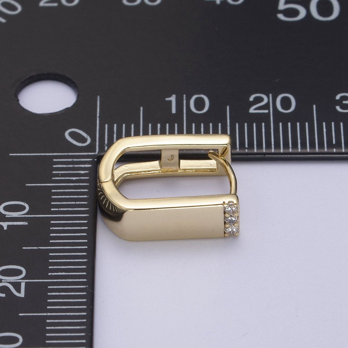 Thick Gold Oval Hoop Earrings, Hypoallergenic