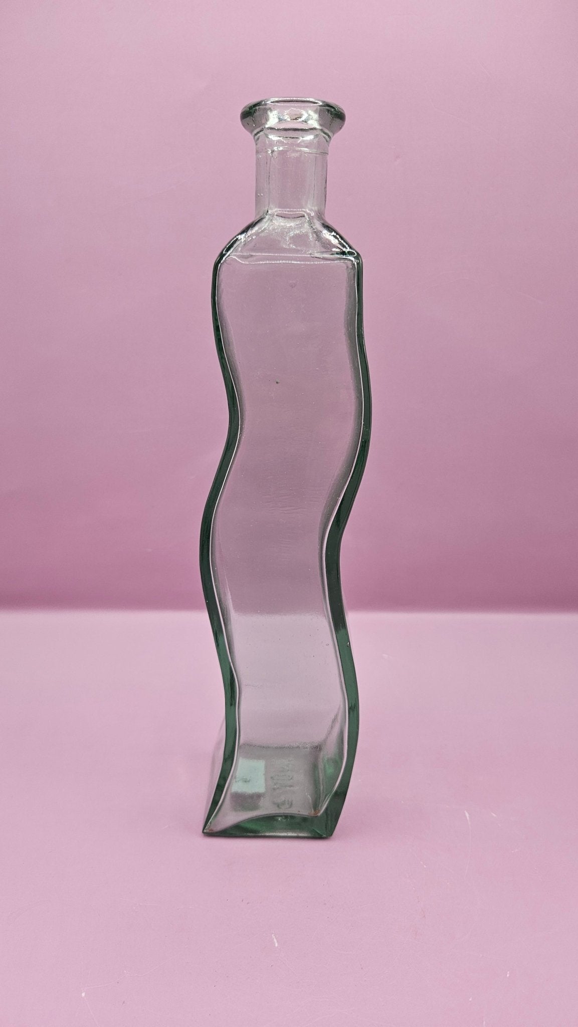 Tall Wavy Glass Bottle Bud Vase | 9.25" | 7 Colors