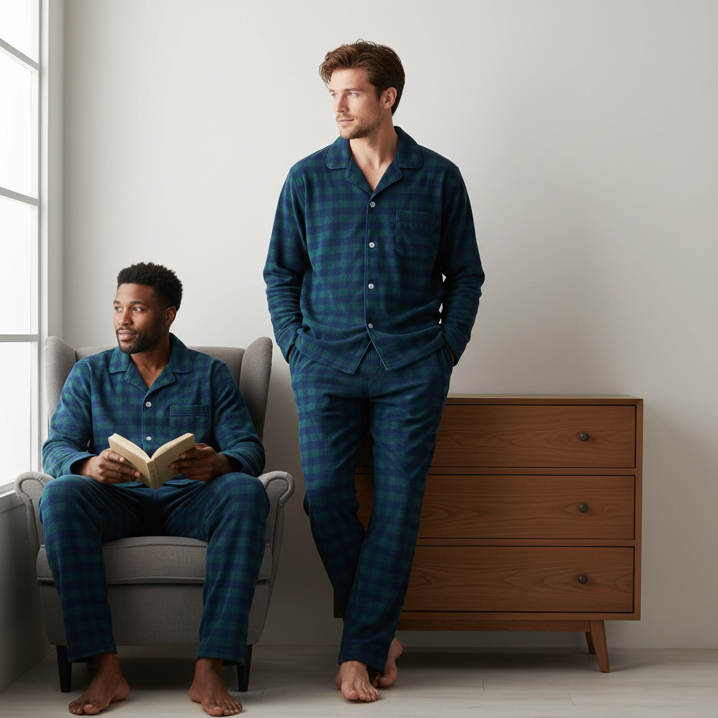 Men's 100% Cotton Flannel Pajama Set