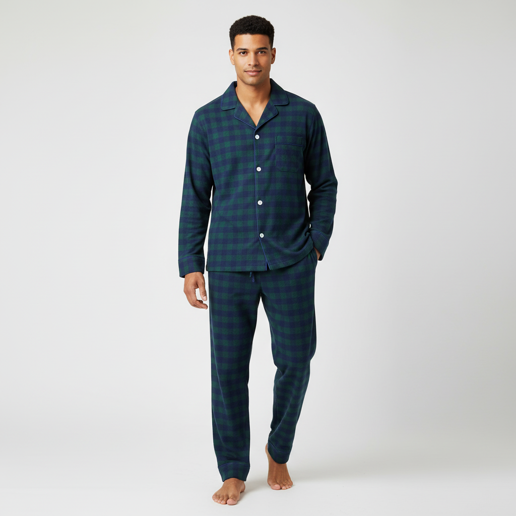 Men's 100% Cotton Flannel Pajama Set