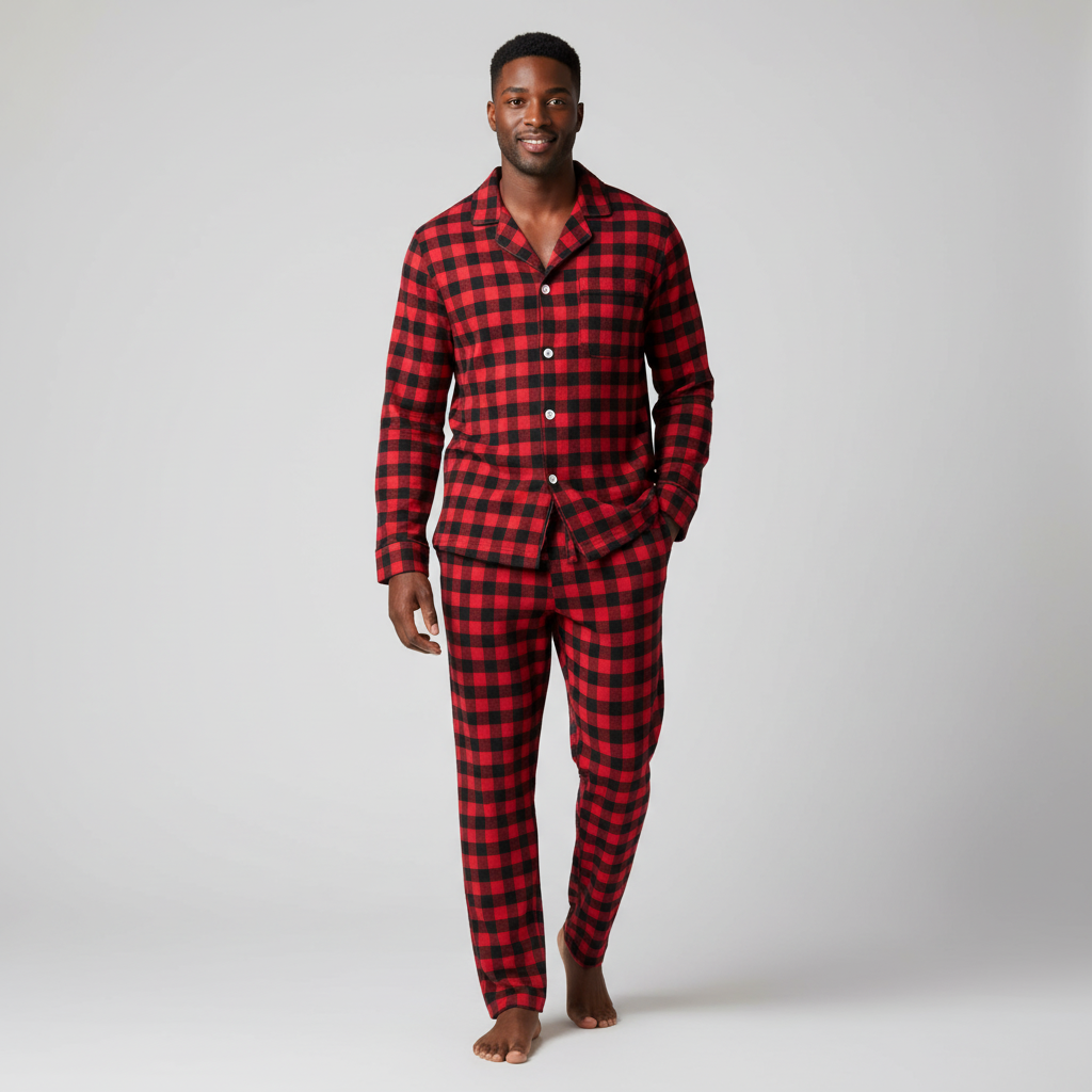 Men's 100% Cotton Flannel Pajama Set