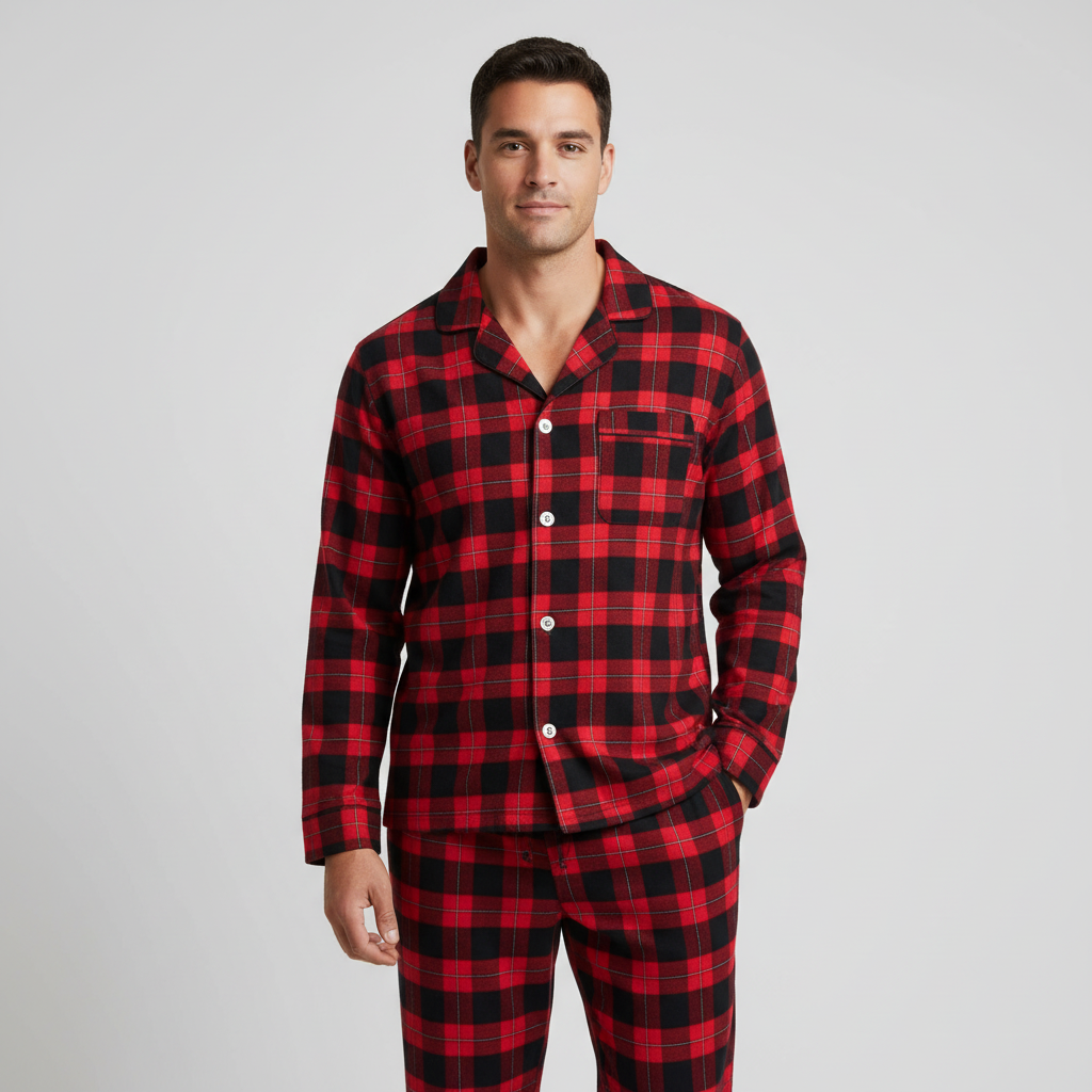 Men's 100% Cotton Flannel Pajama Set