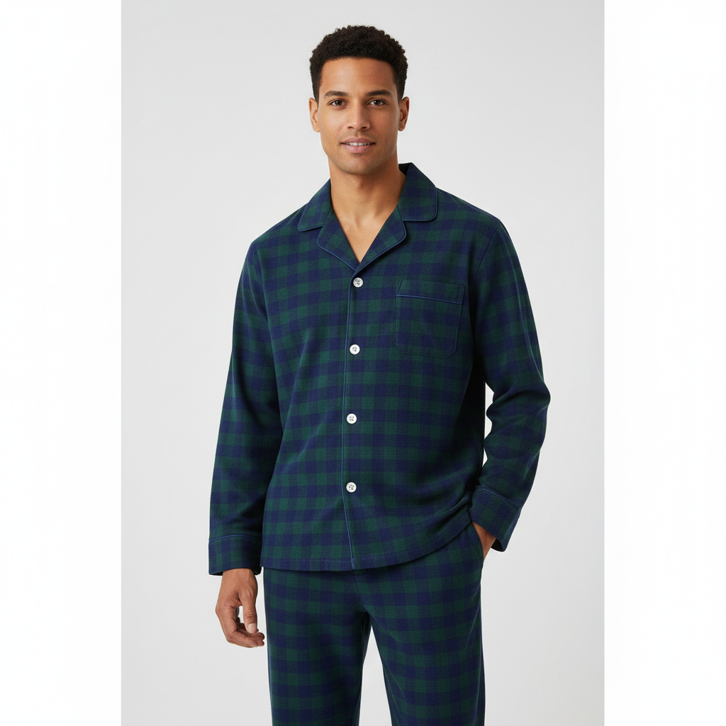 Men's 100% Cotton Flannel Pajama Set