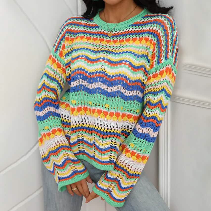 Women's cable knit pullover sweater