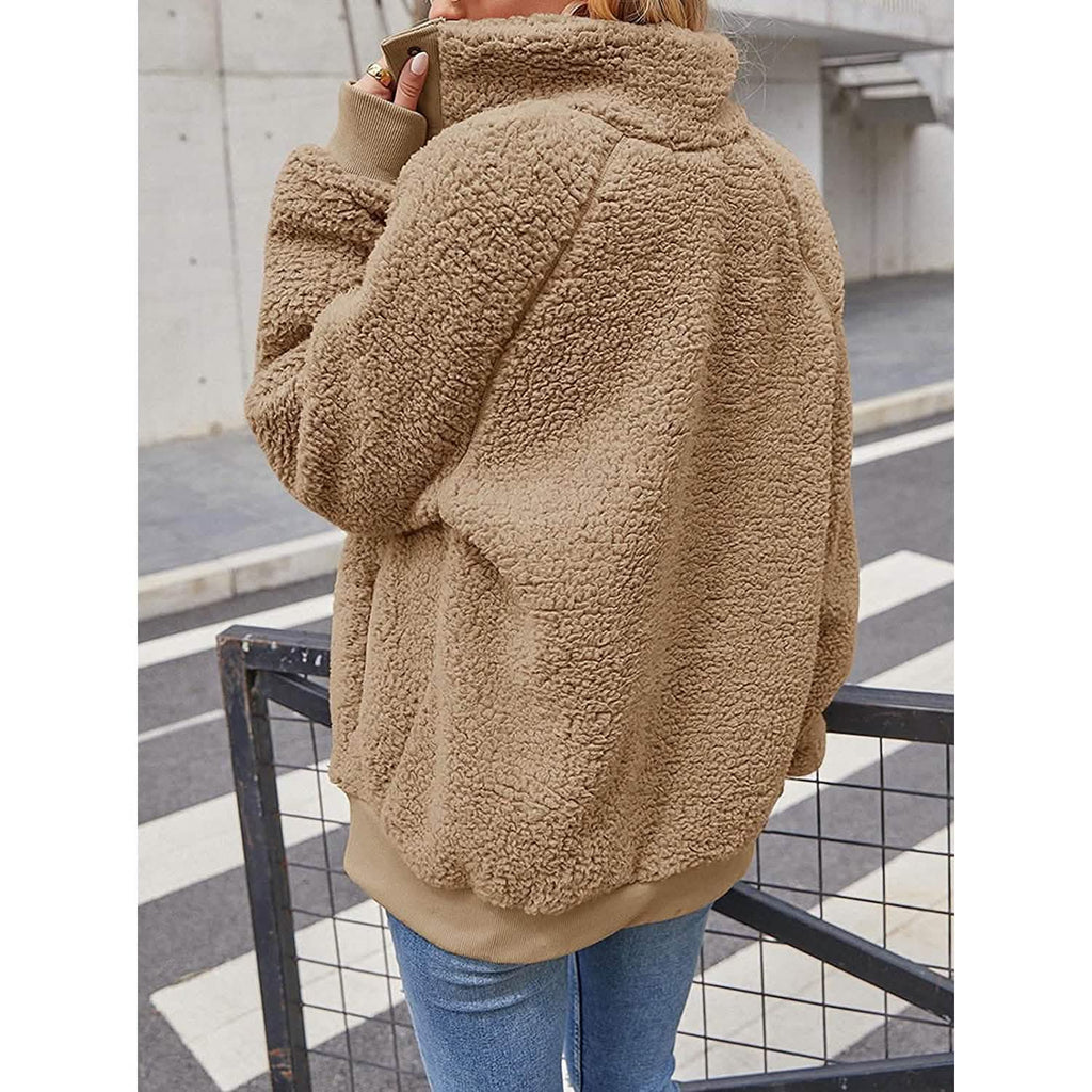 Women's Sherpa Fleece Button Jacket