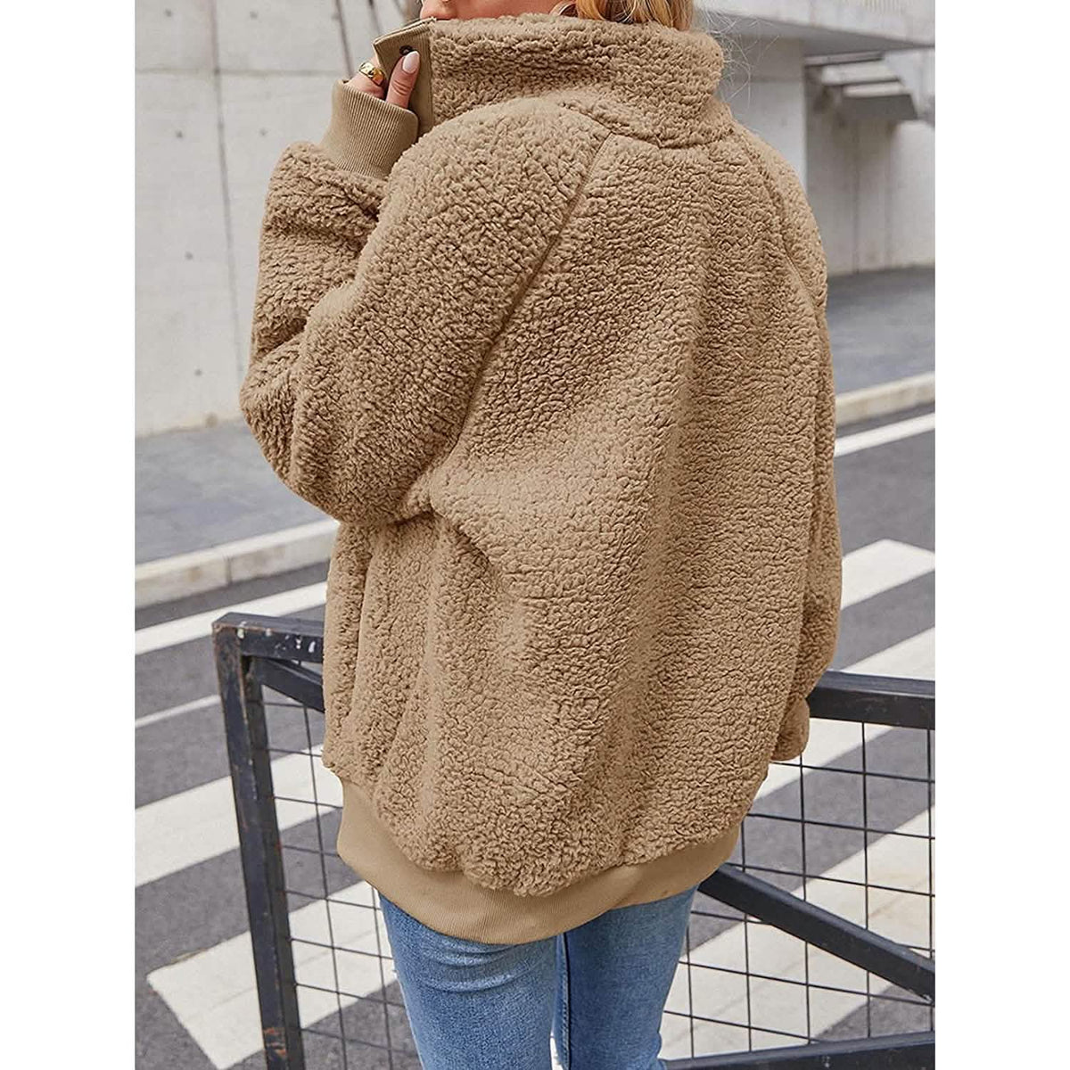 Women's Sherpa Fleece Button Jacket