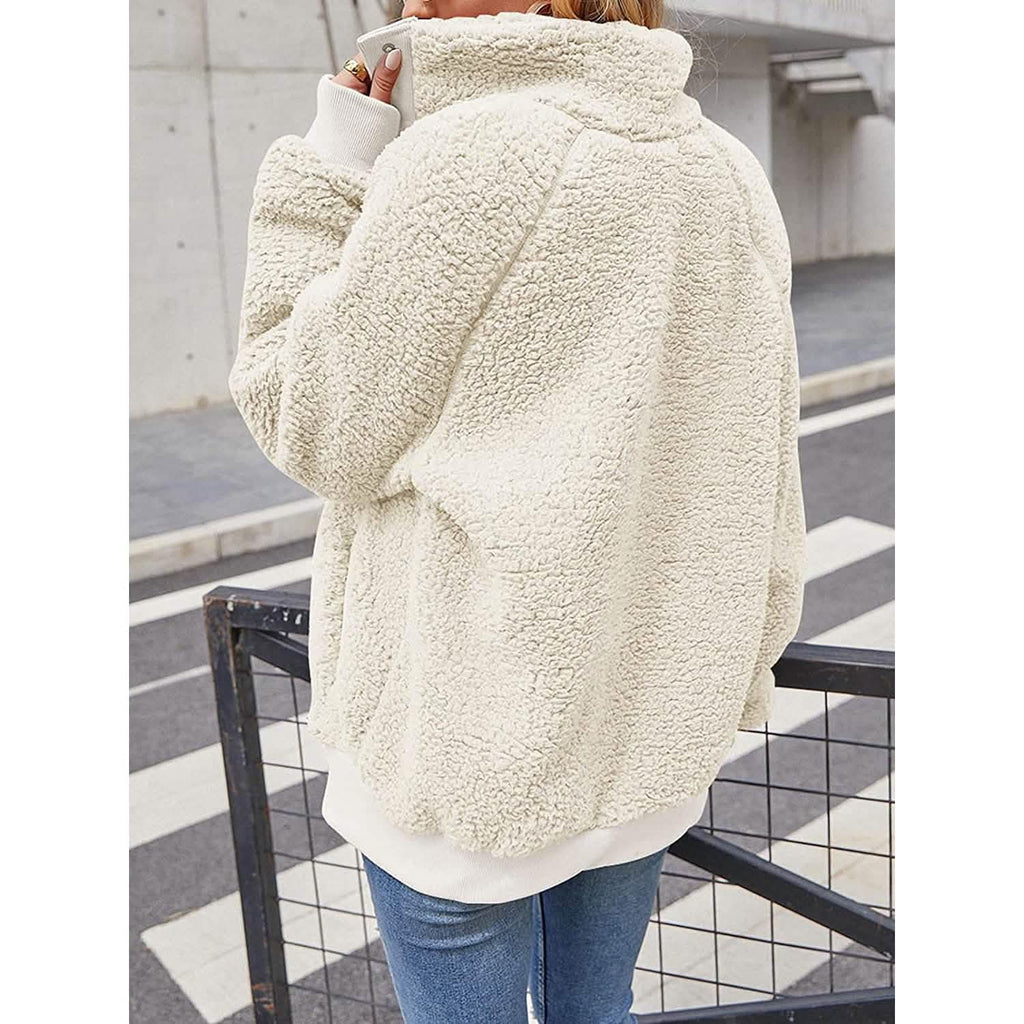 Women's Sherpa Fleece Button Jacket